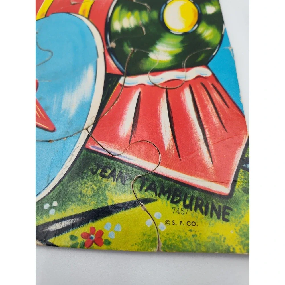 1950‎ TRAIN Jigsaw Puzzle Jean Tamburine rare VTG 📸SEE PICS📸
